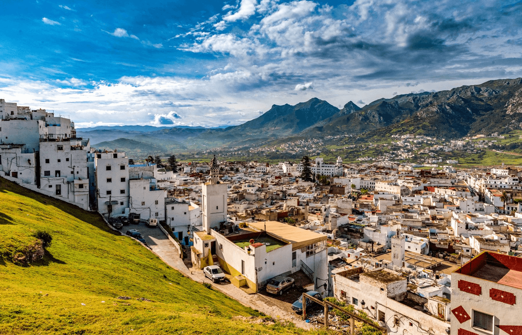 Vue cinématographique de la Médina de Tétouan